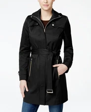 New! IVANKA TRUMP ~Size XS~ Hooded Belted Walker Trench Coat Jacket Retail $240