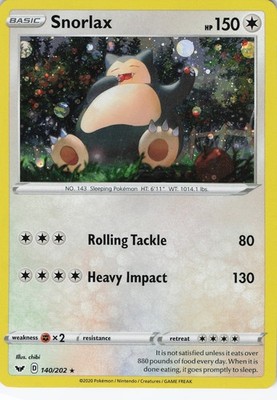 Snorlax - 140/202 (Cosmos Holo) - Blister Exclusives (BLE) Promo