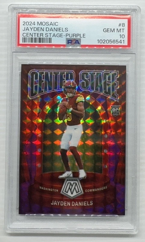Jayden Daniels Panini Mosaic Center Stage #8 Purple