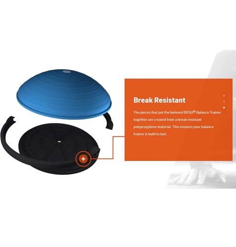 Bosu Pro Home Gym 26 Inch Balance Strength Trainer Ball Blue Core Workout - Picture 7 of 8