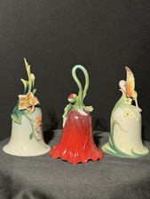 3x Franz Porcelain Hand Painted Bell Collection. Limited Edition.
