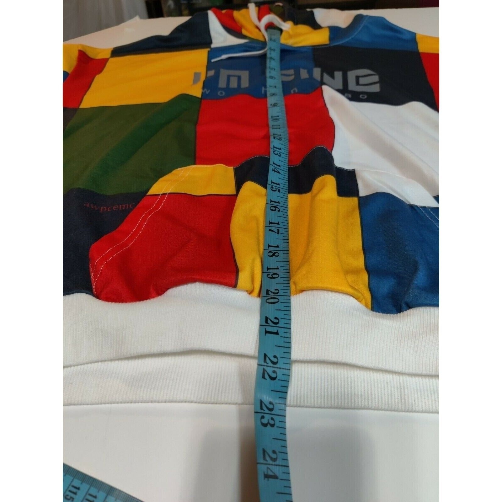 Sample Teat Mens Patchwork Colorblock Hoodie I'M … - image 7