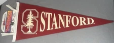 University of Stanford Logo College Wool Felt Pennant Collegiate Pacific 29" NEW