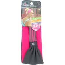 2 Pack Scunci Everyday  Active Headwrap, Black or Pink 39535-A