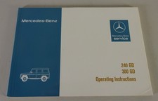Owners Manual Mercedes-benz G-wagon G-class W460 240 Gd 300 Gd From 91983