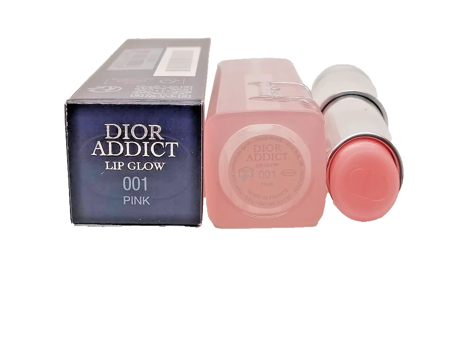 DIOR ADDICT LIP GLOW BALM 001  PINK -  BRAND NEW IN BOX FRASH -FULL 3.5G/0.11OZ - Image 3 of 4