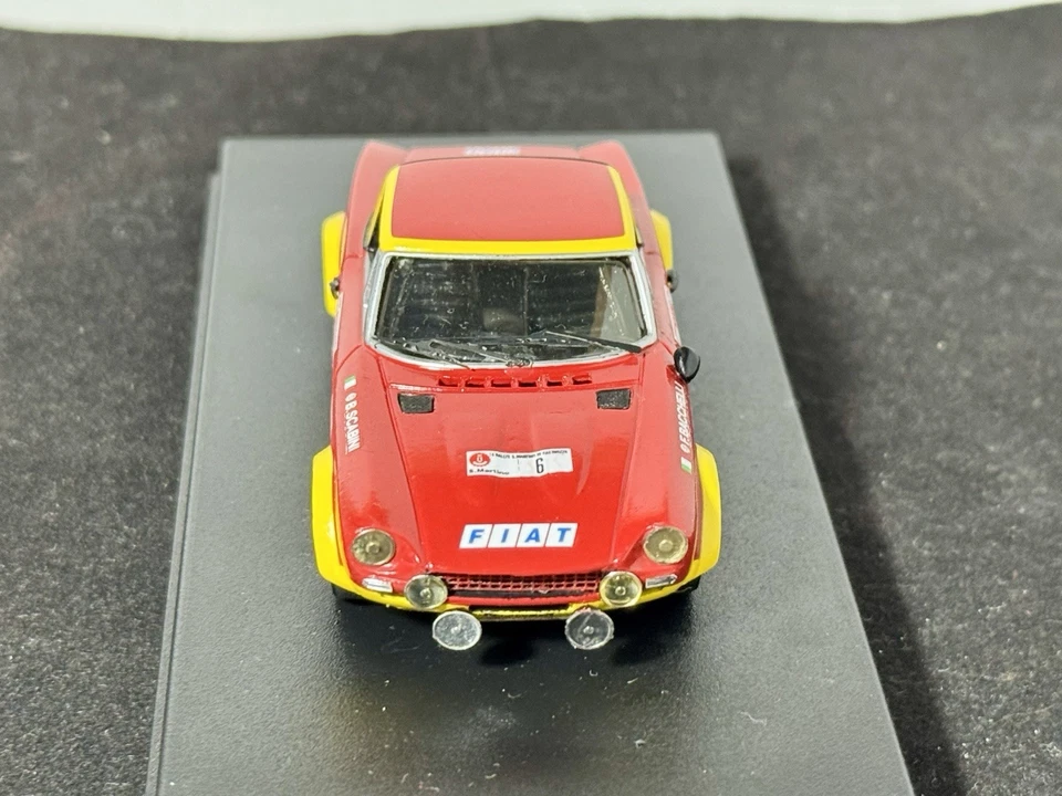FIAT 124 ABARTH #6 F.BACCHELLI-SCABINI RALLY SAN MARTINO DI CASTROZZA 1974 1:43 - Immagine 4 di 4