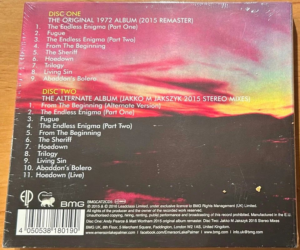 Emerson, Lake & Palmer/ELP - TRILOGY - 2CD Deluxe Edition - NEU/OVP/SLD.! - Bild 2 von 3