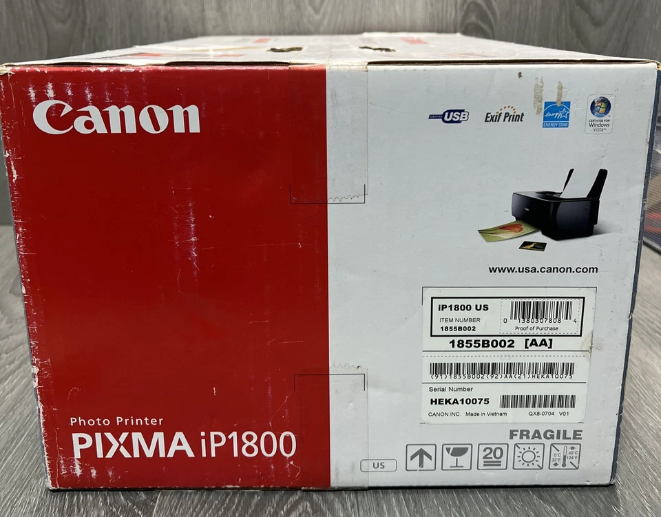 Canon PIXMA iP1800 Photo Printer USB 4800x1200 DPI ChromaLife100 Inkjet Color - Image 3 of 4