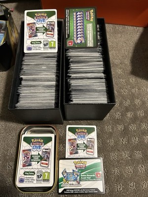 Pokémon TCG 1300 Code Cards Bulk Lot Unused Codes Multiple Sets! UNUSED
