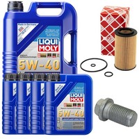 MotoröL Filter Set 5W-40 Liqui Moly 9 Liter + Schraube FüR Mercedes Sprinter