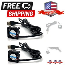 2pcs USB 5V DC Fan 2510 Small 2 pin Cooling Cooler Computer 25mm X 10mm 25x25x10