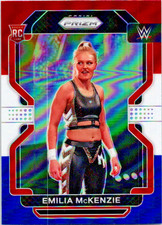 2022 Panini Prizm WWE - Emilia McKenzie #182 Red White & Blue Prizm (RC)
