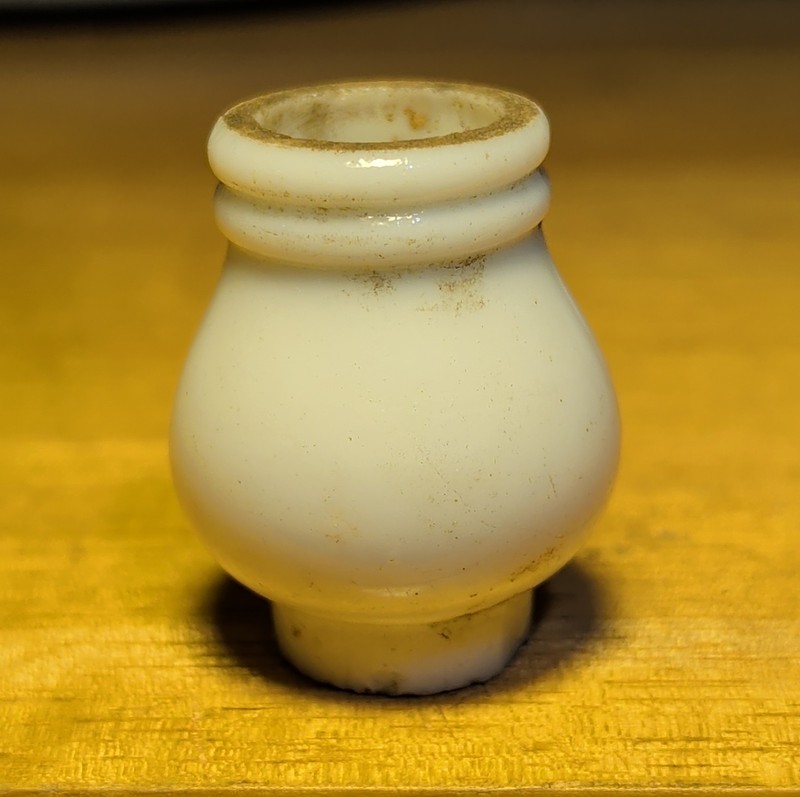 Antique Vapo Cresolene Milk Glass Medical Oil Lamp Shade Chimney Replacement