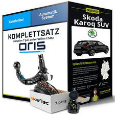 Für SKODA Karoq SUV Typ NU7 Anhängerkupplung abnehmbar +eSatz 7pol uni. 17- AHK