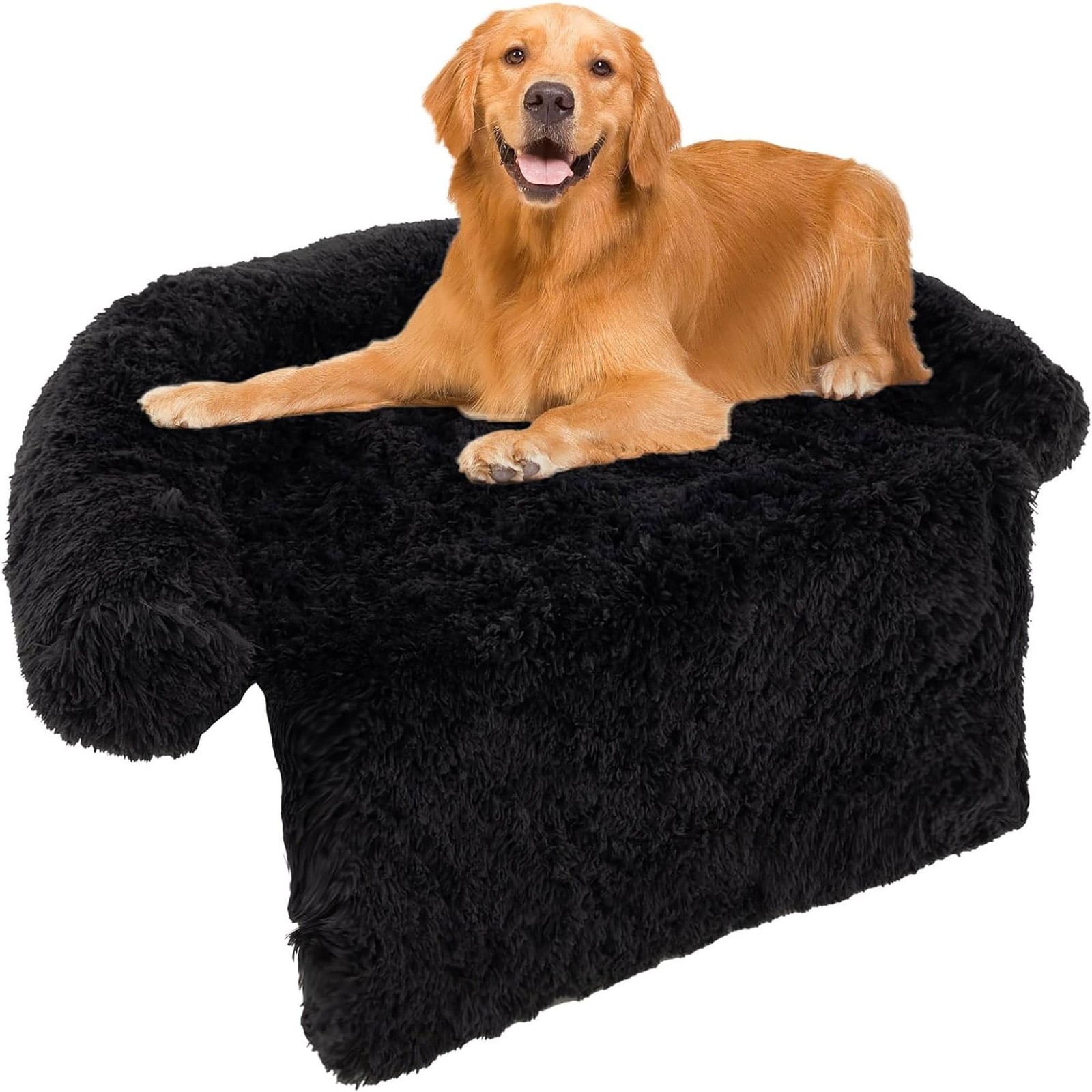 Plush Soft Calming Dog Bed with Removable Washable Cover