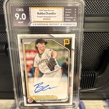Topps 2024 Bowman Bubba Chandler Pirates Paper Prospect Auto Graded 9