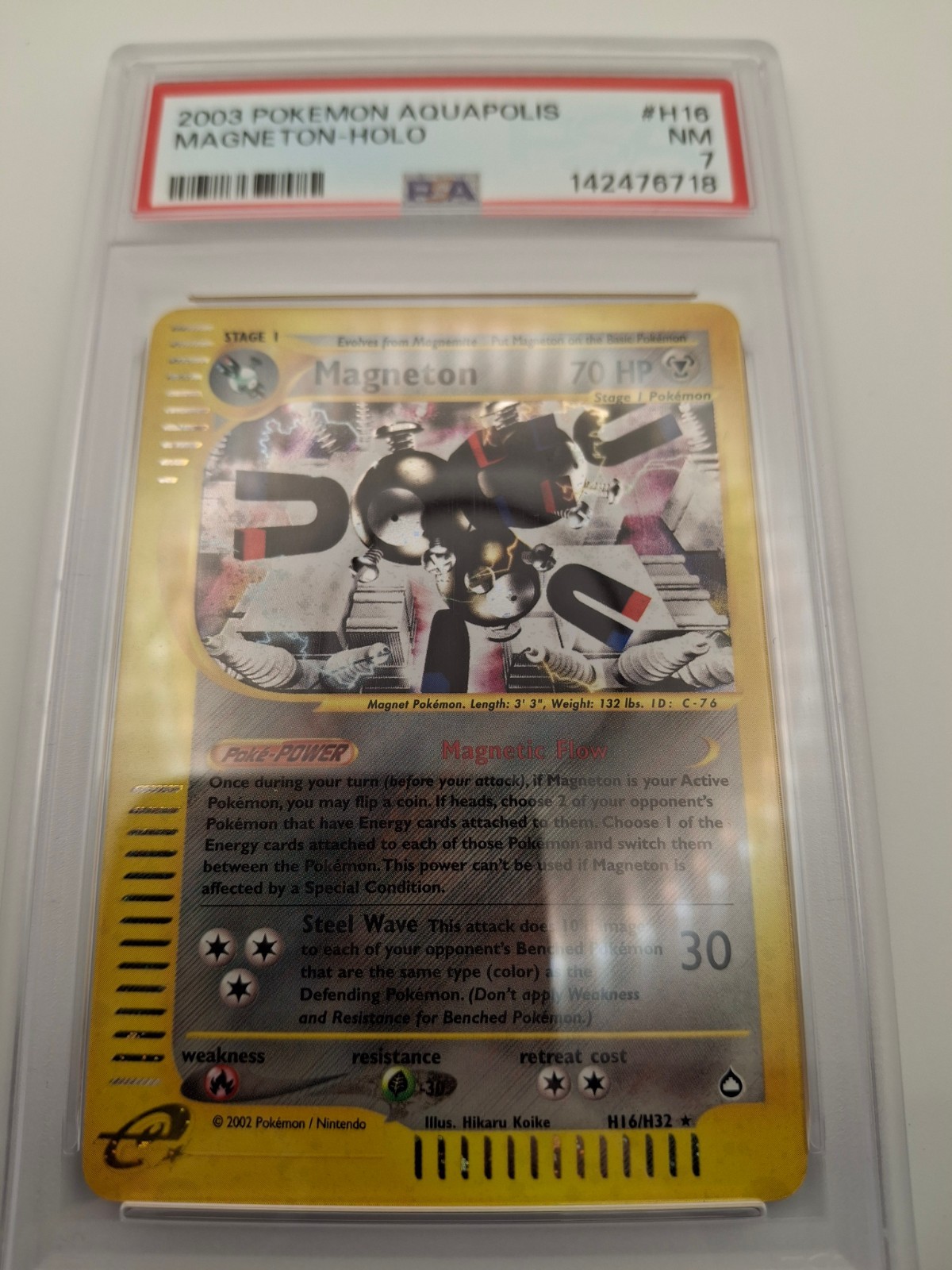 Magneton - Aquapolis - Holo - H16/H33 - PSA 7 - 2003 Pokemon