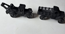 Vitg 5  Cast Iron C Cab Stake Bed Truck  Tow Truck Pair Of 2 Trucks