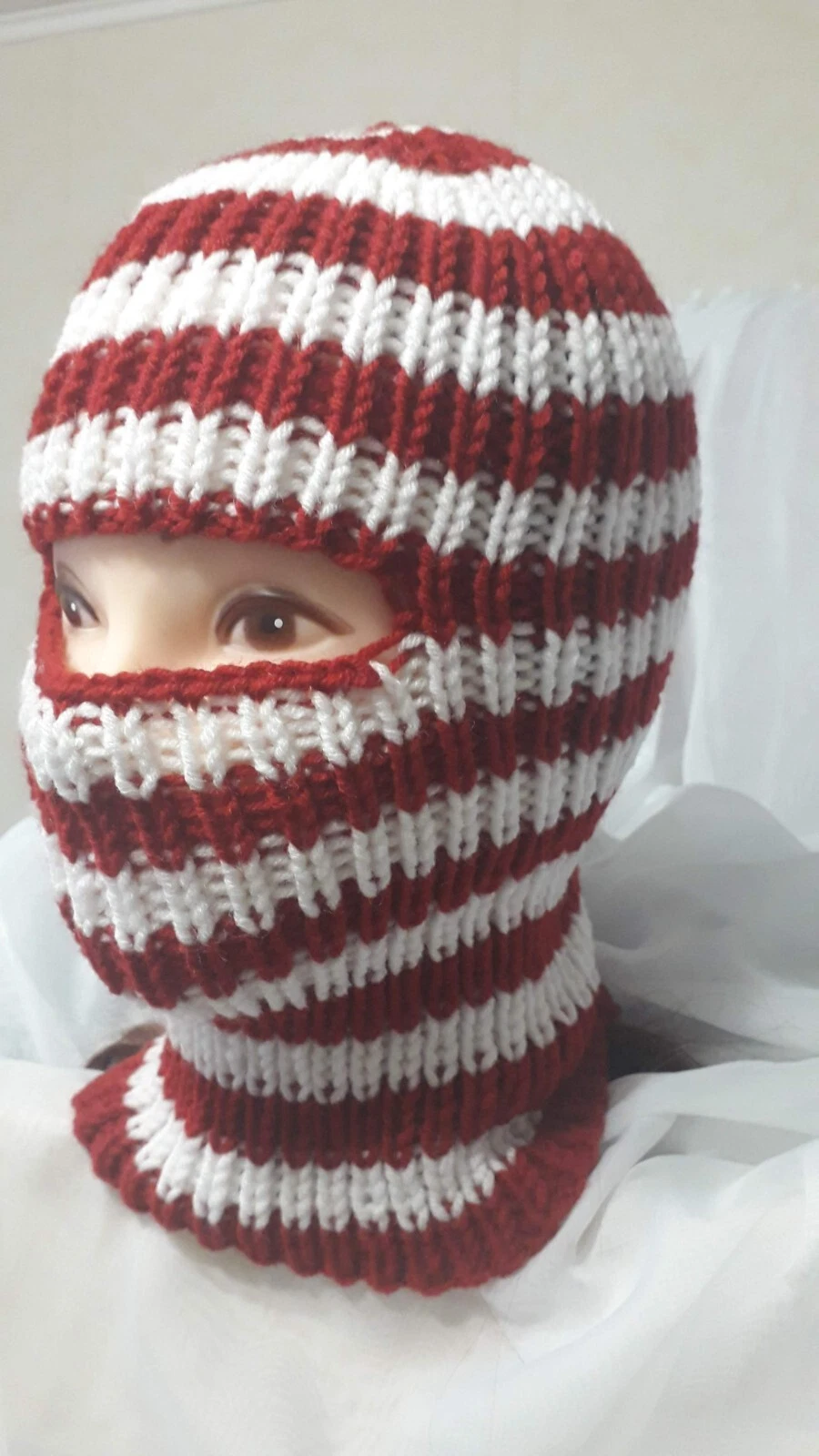 New Wool Blend Hood Handknit Balaclava Hat
Opens in a new window or tab
