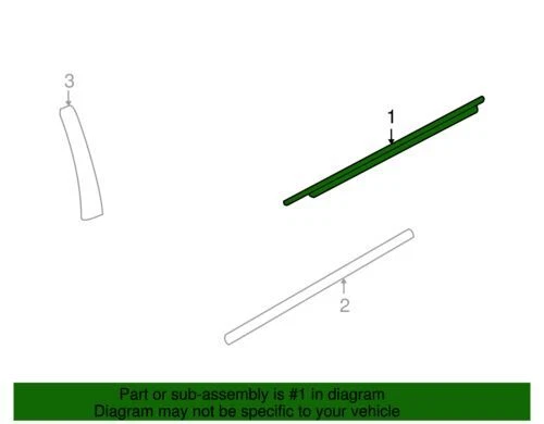 Tira de sellado de cinturón de ventana original Ford Mercury 2006-2012 Fusion Milan 6E5Z5425596C Foto 2 de 2
