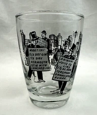 Libbey Sandwich Board Men Cocktail Recipe Glass 4oz.