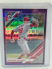 Andrew Heaney 2019 Donruss Optic Baseball PURPLE PANDORA /99 Los Angeles Angels