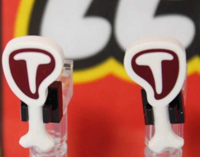 LEGO Minifigura T-BONE STEAK ROJO OSCURO MINE CRAFT Comida Carne T-BONE🥩 Lote de 4 Foto 2 de 2