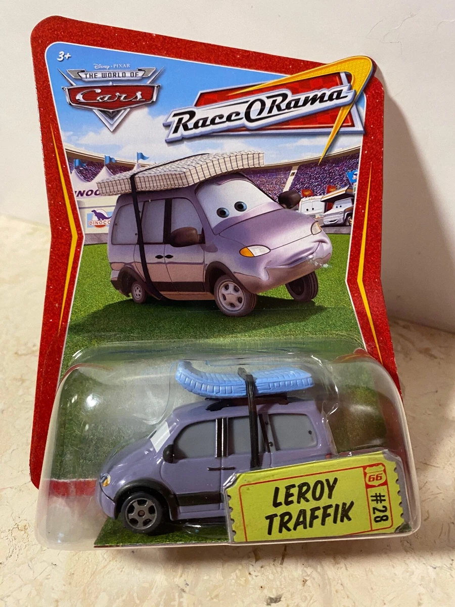 Disney Pixar World of CARS 2009 Race O Rama LEROY TRAFFIK 28 Hard to Find NIP