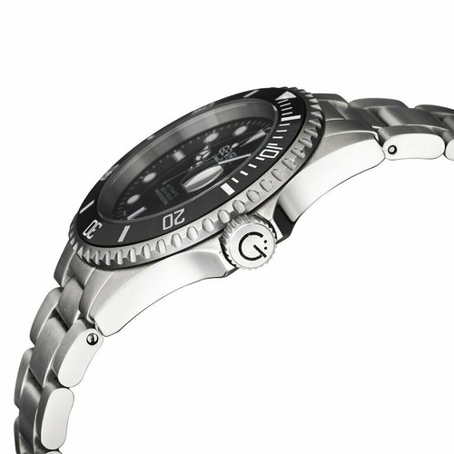 $ 395 GEVRIL Herren Wall Street SCHWARZ 43 mm Edelstahl Auto Schweizer Uhr 4857A - Bild 2 von 8