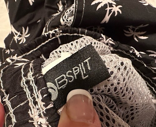 Banana B Split Boys Size 8-10 Black White Palm Trees Swim Trunks Board Short New - Picture 5 of 7