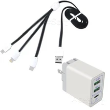 High Efficiency Excellent 3-Port PD3.0 + USB QC3.0 Adapter Charger for Cellphone