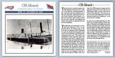 A Warship Built Of Scrap - CSS Albemarle - Conflict - Atlas Ed. Civil War Card