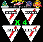 KONI SHOCKS STICKERS x4 50mm Car Race Rally Motorsport Shock Absorber JDM Decals