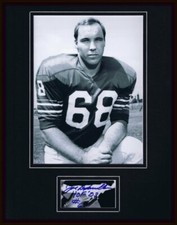 Joe DeLamielleure Signed Framed 11x14 Photo Display Bills Browns