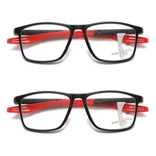 2PK Men Women Multifocus No Line Progressive Reading Glasses Multifocal Readers