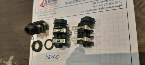 6.3mm mono jack socket with washer and nut Hosiden Lot-2pcs - 第 1/3 張圖片