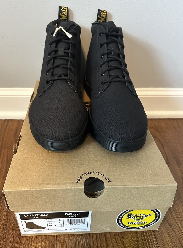 Dr. Martens Boots Men’s Size13 Cairo Chukka Black Canvas 26216001
