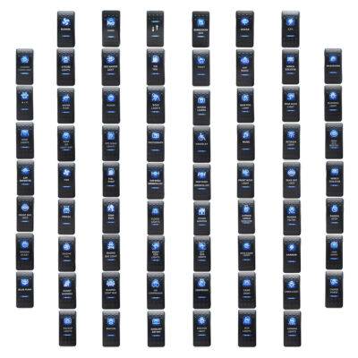Auto Boot Wippschalter Einbauschalter Wippenschalter Blau LED Beleuchtet 12V/24V