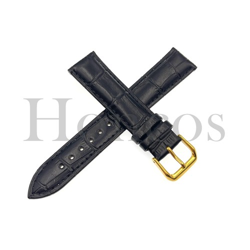 12 13 14 15 16 MM Watch Band Strap Genuine Leather Alligator Tank Buckle - Picture 4 of 97