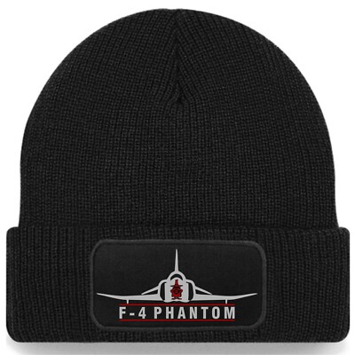 F4 Phantom Beanie Aircraft Fliegermütze Logo Kopfbedeckung Mütze Wintermütze 38