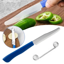 Adjustable Knife Spring-Loaded 3-In-1 Paring Quick Slicing Cutter Peeler Kitchen