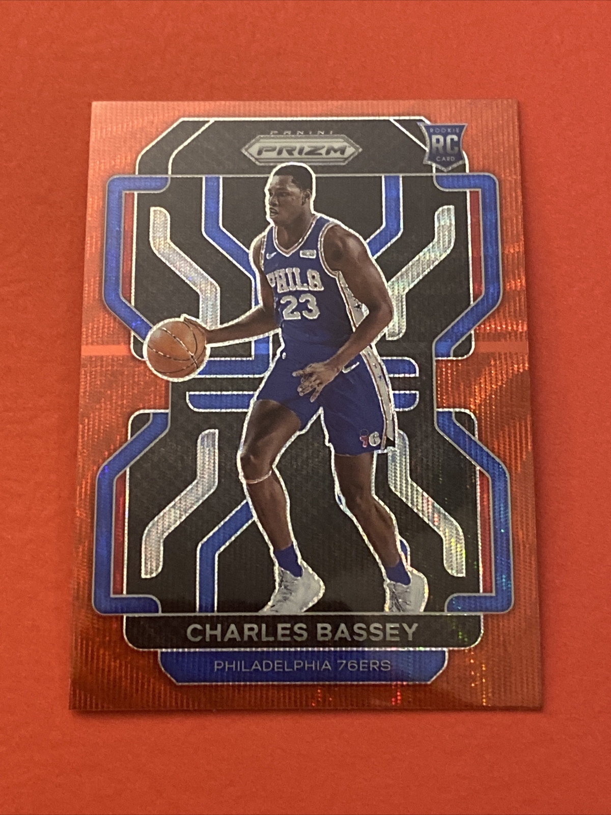 2021-22 Panini Prizm Charles Bassey Ruby Wave Prizm RC #304