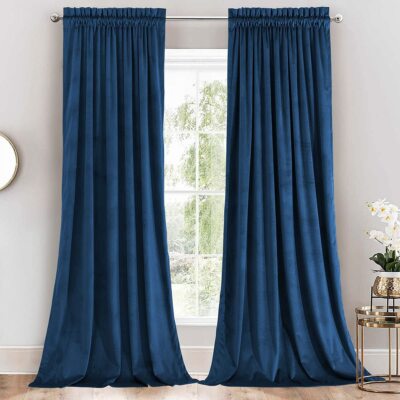 Set of 2 Velvet Heavyweight Rod Pocket Curtains