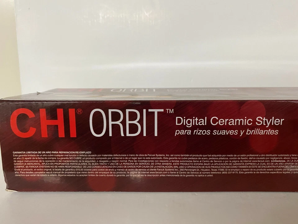 CHI ORBIT DIGITAL CERAMIC STYLER Curler Adjustable Heat Up To 410 F Tapered Iron - Image 2 of 4
