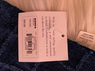 Croft & Barrow Scarf Blue Nwt P34 | eBay