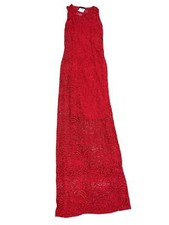Jolie & Joy, Women's, Red, Lace, Maxi Dress
