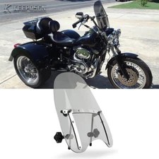 For Harley Trike Large Smoke Windshield Windscreen Deflector + Handlear Clamps
