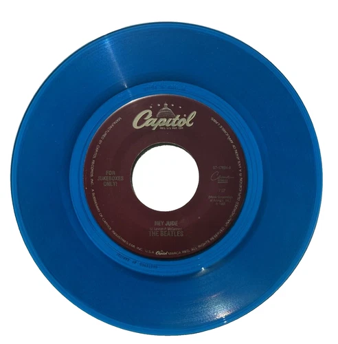 The Beatles- Blue Vinyl Record - New 45 RPM - CEMA S7-17694 - For Jukeboxes Only