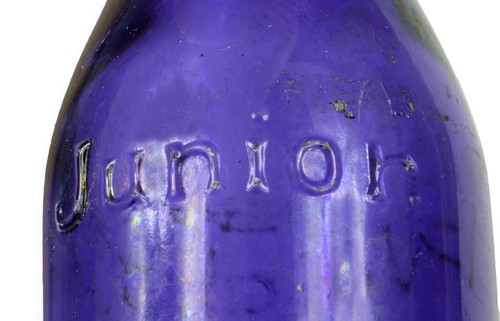 Colorful ANTIQUE Pure Purple WELCH Junior GRAPE JUICE mini soda BOTTLE Welch's - Picture 4 of 5